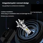 2 fari a LED integrati mini plug-in da 6000K per auto, H7
