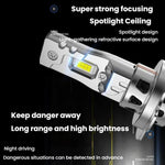2 fari a LED integrati mini plug-in da 6000K per auto, H7