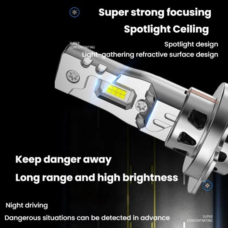 2 fari a LED integrati mini plug-in da 6000K per auto, H7