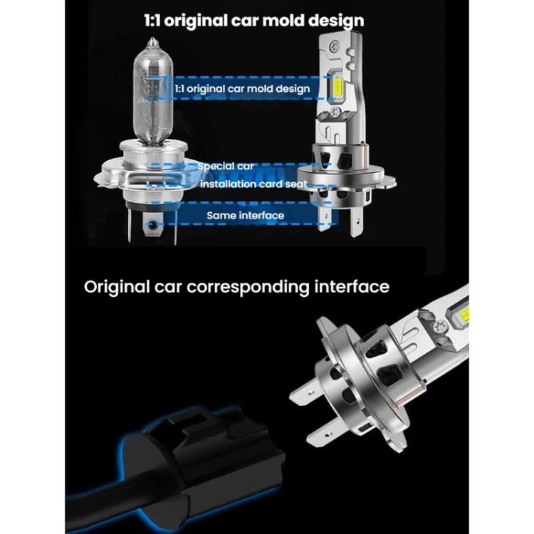 2 fari a LED integrati mini plug-in da 6000K per auto, H7