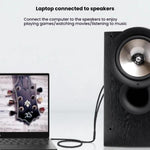 VEGGIEG 3.5mm 3.5 To 2RCA Audio Cable Cell Phone Computer Speaker Connection Cable, 1m, 1.5m, 2m, 3m, 5m, 8m, 10m, 15m, 20m