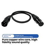 Cavo per microfono stereo VEGGIEG da maschio a femmina, amplificatore XLR bilanciato in rame, cavo audio Cannon, 0.3m, 0.5m, 1m, 1.5m, 2m, 3m, 5m, 8m, 10m, 15m, 20m