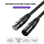 Cavo per microfono stereo VEGGIEG da maschio a femmina, amplificatore XLR bilanciato in rame, cavo audio Cannon, 0.3m, 0.5m, 1m, 1.5m, 2m, 3m, 5m, 8m, 10m, 15m, 20m