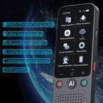Dispositivo di traduzione automatica multilingue con intelligenza artificiale e schermo da 3,1 pollici, 139 lingue online/17 offline, traduzione in tempo reale di voce, foto e testo., Z15W