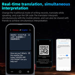 Dispositivo di traduzione automatica multilingue con intelligenza artificiale e schermo da 3,1 pollici, 139 lingue online/17 offline, traduzione in tempo reale di voce, foto e testo., Z15W