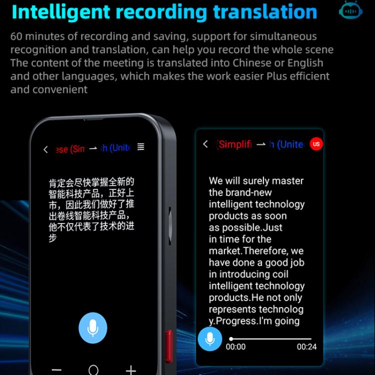 Dispositivo di traduzione automatica multilingue con intelligenza artificiale e schermo da 3,1 pollici, 139 lingue online/17 offline, traduzione in tempo reale di voce, foto e testo., Z15W