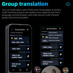 Dispositivo di traduzione automatica multilingue con intelligenza artificiale e schermo da 3,1 pollici, 139 lingue online/17 offline, traduzione in tempo reale di voce, foto e testo., Z15W