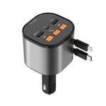 Adattatore USB multifunzione per accendisigari auto, compatibile con Bluetooth PD e ricarica rapida.