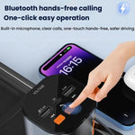 Adattatore USB multifunzione per accendisigari auto, compatibile con Bluetooth PD e ricarica rapida.