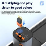 Adattatore USB multifunzione per accendisigari auto, compatibile con Bluetooth PD e ricarica rapida.