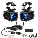 Faro moto impermeabile Demon Eye 40W con interruttore cablato