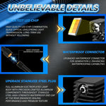 Faro moto impermeabile Demon Eye 40W con interruttore cablato