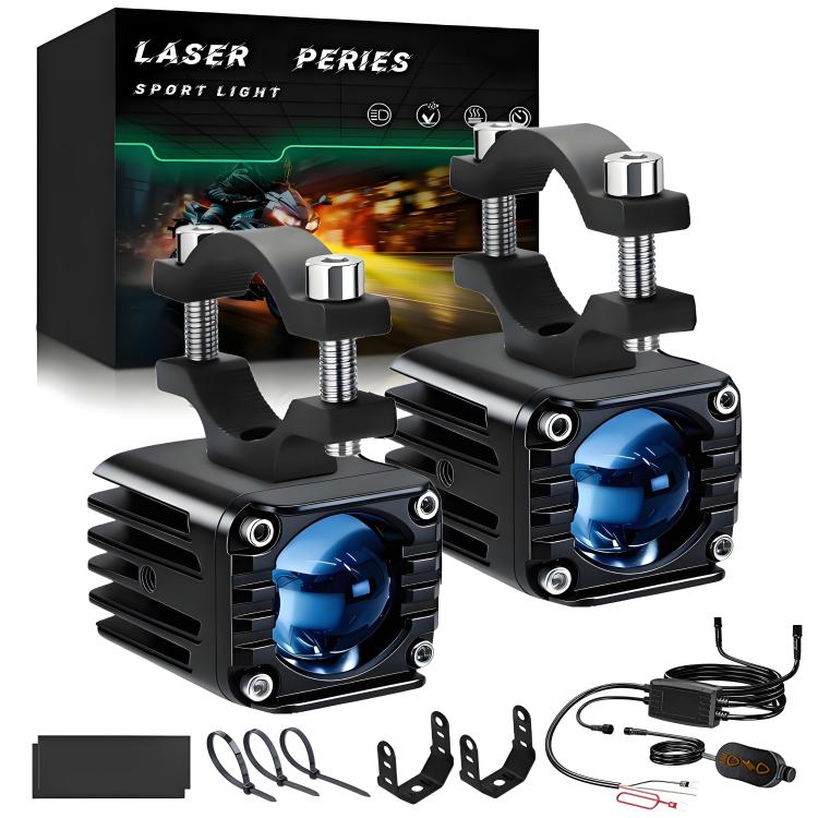 Faro moto impermeabile Demon Eye 40W con interruttore cablato