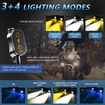 Faro moto impermeabile Demon Eye 40W con interruttore cablato