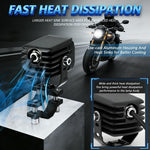 Faro moto impermeabile Demon Eye 40W con interruttore cablato