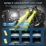 Faro moto impermeabile Demon Eye 40W con interruttore cablato