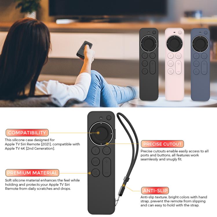 Custodia silicone per Apple TV Siri Remote 2/3