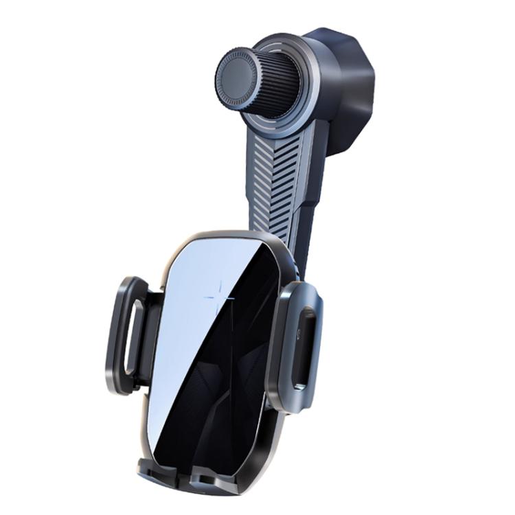 Supporto per telefono da auto con ricarica wireless a induzione da 15 W, da agganciare alla presa d'aria., Black, Black + Long Hook Clip, Black + Car Charger Head, White + Car Charger Head