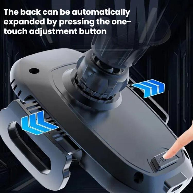 Supporto per telefono da auto con ricarica wireless a induzione da 15 W, da agganciare alla presa d'aria., Black, Black + Long Hook Clip, Black + Car Charger Head, White + Car Charger Head