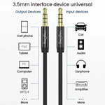 Cavo audio ausiliario VegGieg da 3,5 mm maschio-maschio per telefono, computer, auto, auricolari e connessione audio., 1m, 2m, 3m