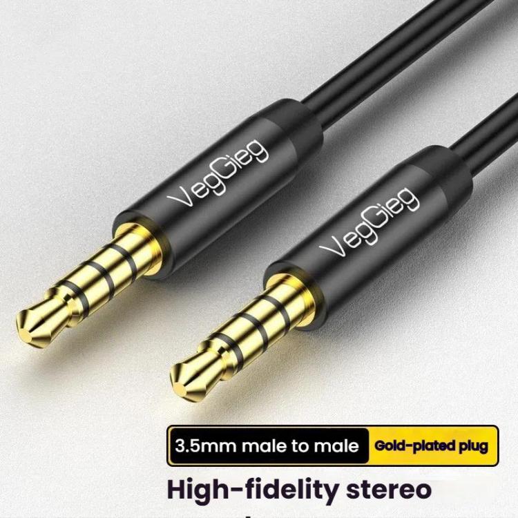 Cavo audio ausiliario VegGieg da 3,5 mm maschio-maschio per telefono, computer, auto, auricolari e connessione audio., 1m, 2m, 3m