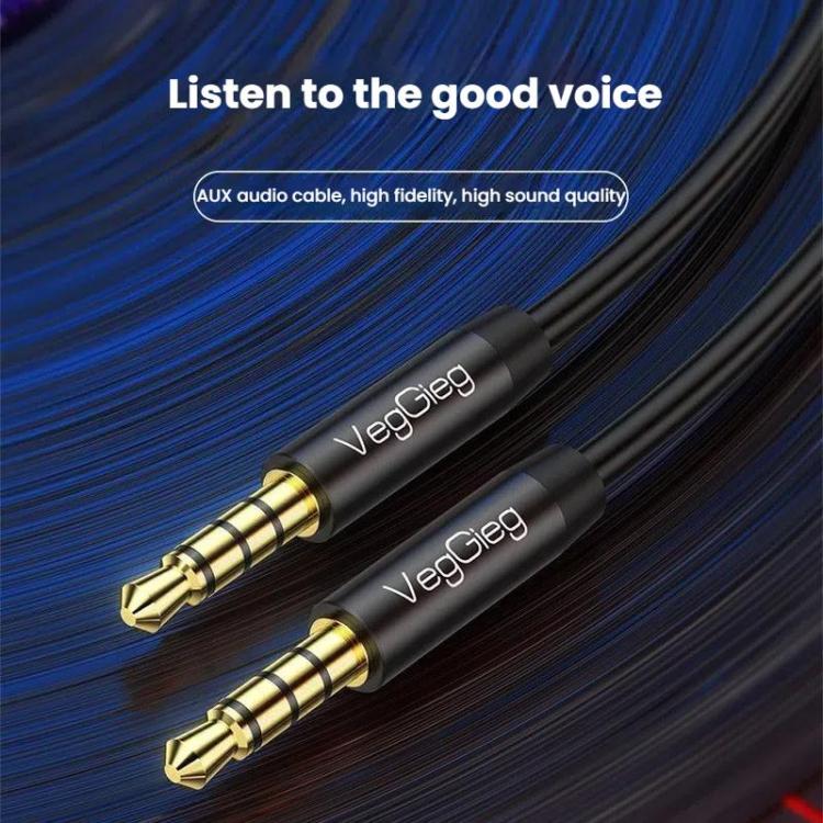 Cavo audio ausiliario VegGieg da 3,5 mm maschio-maschio per telefono, computer, auto, auricolari e connessione audio., 1m, 2m, 3m