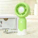 Ventilatore portatile ricaricabile per campeggio all'aperto con base di supporto per telefono