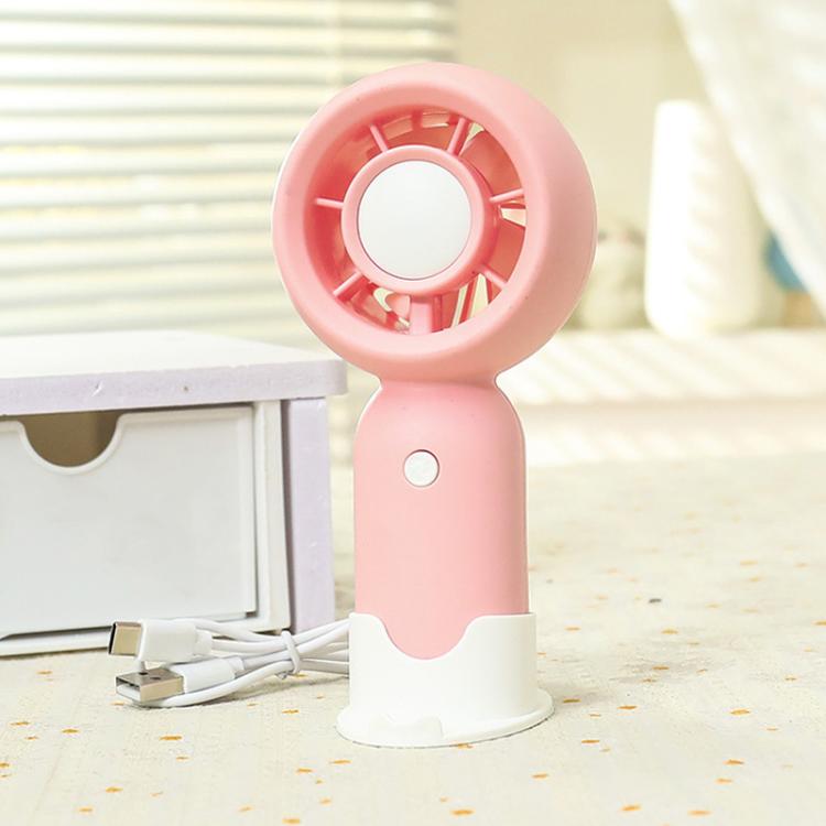 Ventilatore portatile ricaricabile per campeggio all'aperto con base di supporto per telefono