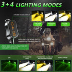 Faro LED impermeabile 40W verde con interruttore cablato