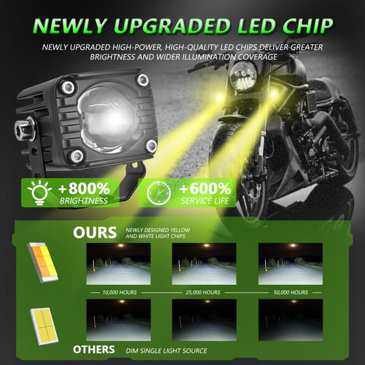 Faro LED impermeabile 40W verde con interruttore cablato