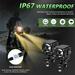 Faro LED impermeabile 40W verde con interruttore cablato