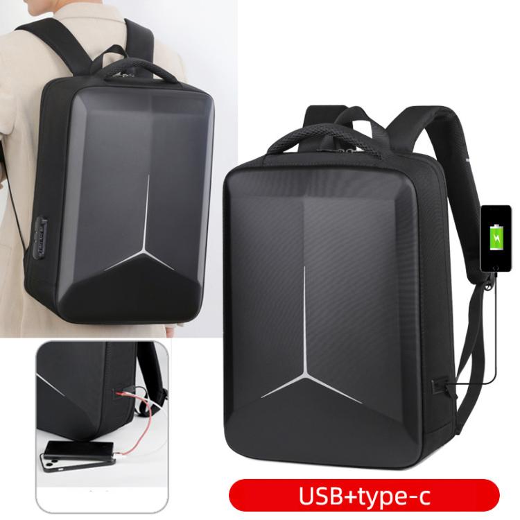Zaino rigido 15.6-16.6" con porte USB e Type-C