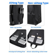 15.6-16.6 Inch Hard Shell Laptop Backpack with USB+Type-C Charging Ports Unisex Anti-Theft  Business Travel Bag, Gray, Blue, Black, Airbag Gray, Airbag Blue, Airbag Black