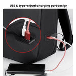 Zaino rigido 15.6-16.6" con porte USB e Type-C