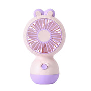 Simpatico coniglietto dei cartoni animati, ventilatore da tavolo per bambini, ideale come regalo estivo. Ventilatore portatile ricaricabile.