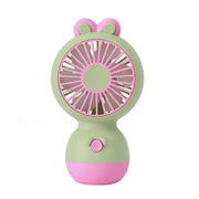 Simpatico coniglietto dei cartoni animati, ventilatore da tavolo per bambini, ideale come regalo estivo. Ventilatore portatile ricaricabile.