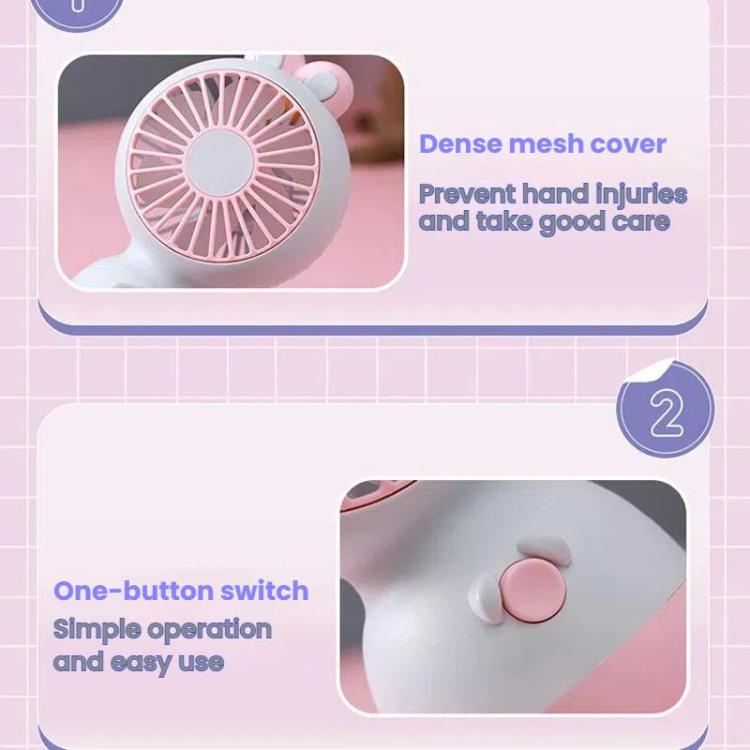 Ventilatore portatile ricaricabile coniglietto per bambini