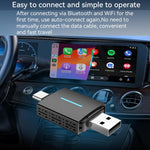 Autoradio cablata a doppia porta CarPlay/Android 2 in 1 convertibile in box wireless, CarPlay/Android 2 in 1