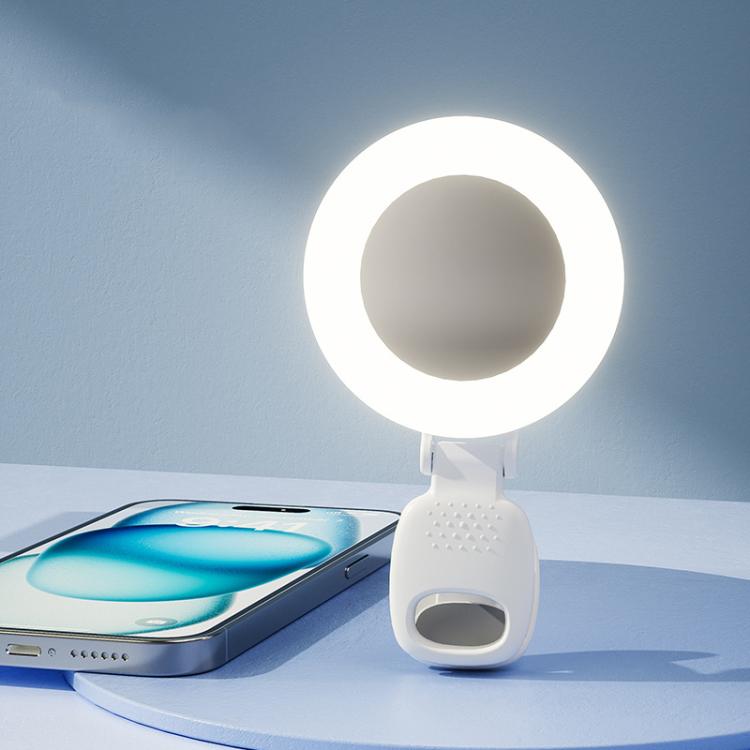Anello luminoso selfie con specchio ricaricabile portatile