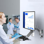 Monitor Bracket Industrial Equipment Cabinet Wall Mount All-In-One Stand Mouse Keyboard Bracket, WKS-1 21x60cm Tray Silver, WKS-1 21x60cm Tray Black, WKS-2 21x60cm Tray Silver, WKS-2 21x60cm Tray Black