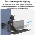 Monitor Bracket Industrial Equipment Cabinet Wall Mount All-In-One Stand Mouse Keyboard Bracket, WKS-1 21x60cm Tray Silver, WKS-1 21x60cm Tray Black, WKS-2 21x60cm Tray Silver, WKS-2 21x60cm Tray Black
