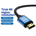 VegGieg V2.0 4K60Hz TV Set-Top Box Computer Monitor Projection HDMI Video Connection Cable, 1.5m, 2m, 3m, 5m
