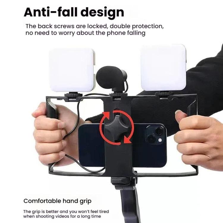 Kit video smartphone con luce LED e microfono integrato