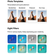 TELESIN Portable Instant Photo Printer With Magnetic Bag & Self-Adhesive Photo Paper For Travel & Memories