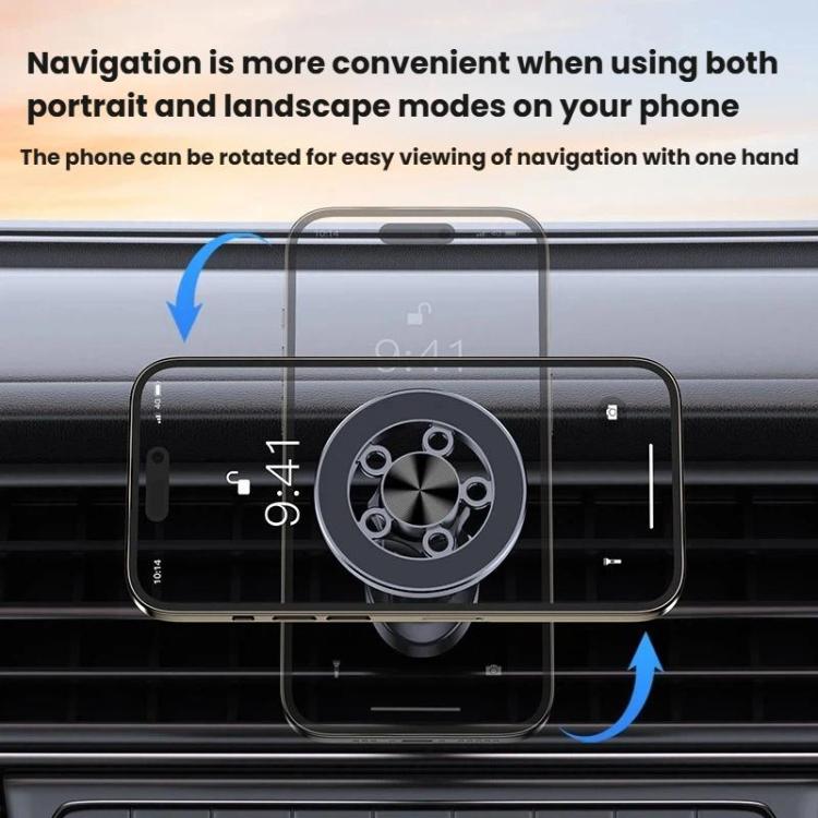 Supporto magnetico stabile e anti-vibrazione per telefono da appendere alla bocchetta dell'aria dell'auto., FG-05
