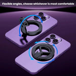 Supporto per telefono con clip ad anello magnetico, supporto da scrivania in metallo multifunzionale per pigri.