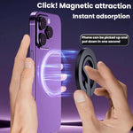 Supporto per telefono con clip ad anello magnetico, supporto da scrivania in metallo multifunzionale per pigri.