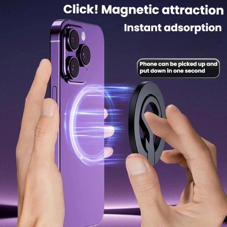 Supporto per telefono con clip ad anello magnetico, supporto da scrivania in metallo multifunzionale per pigri.