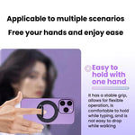 Supporto per telefono con clip ad anello magnetico, supporto da scrivania in metallo multifunzionale per pigri.