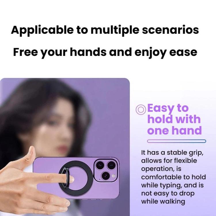Supporto per telefono con clip ad anello magnetico, supporto da scrivania in metallo multifunzionale per pigri.
